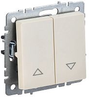 Выключатель жалюзи без фиксации без рамки IEK Brite ВС10-1-5-БрКр 2-кл. бежевый картинка
